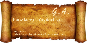 Gosztonyi Arabella névjegykártya